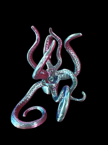3DP Multicolor Octopus Wine Bottle Holder | Nautical Coastal Decor | Made in the USA