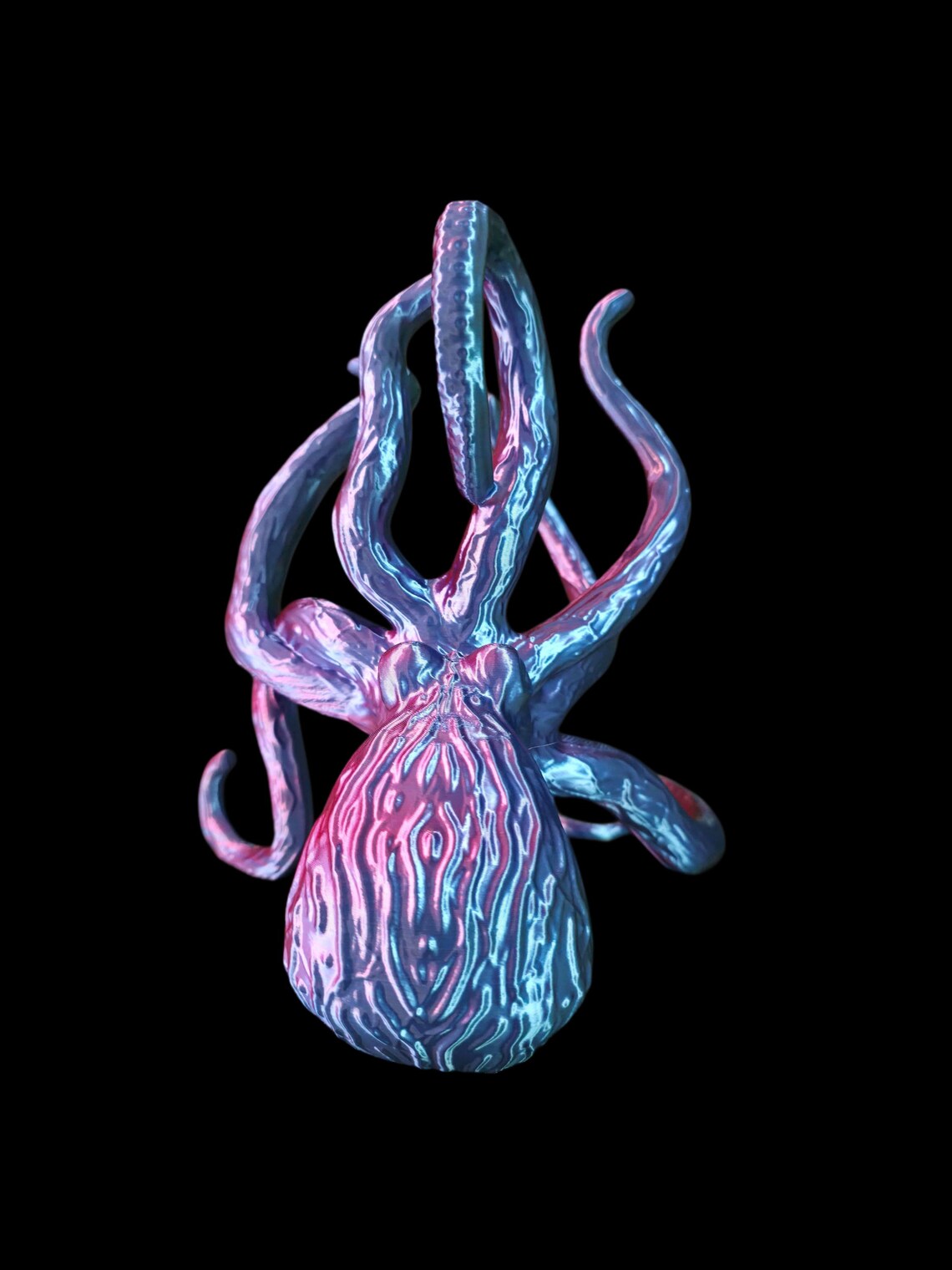 3DP Multicolor Octopus Wine Bottle Holder | Nautical Coastal Decor | Made in the USA