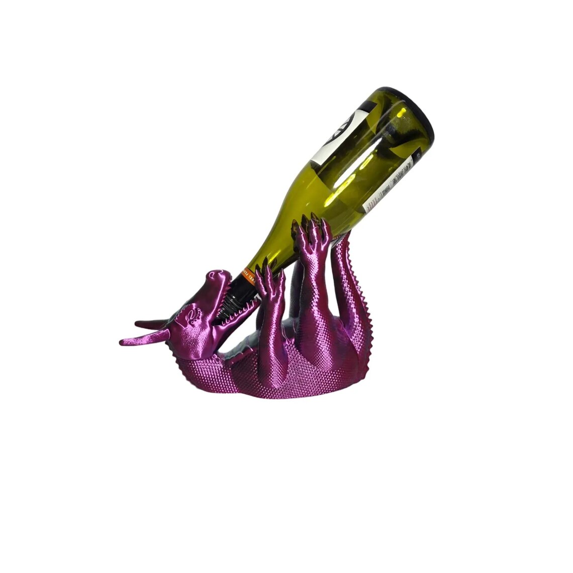 3DP Dragon Wine Bottle Holder | Home Decor | Made in the USA